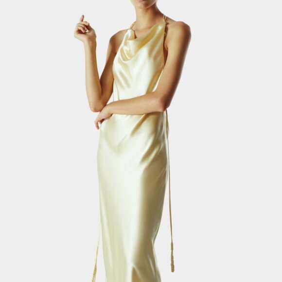 Bevza Satin Halter Gown - Picture 1 of 2
